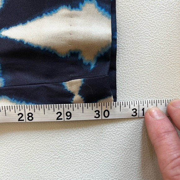 BANANA REPUBLIC BR Navy Blue Geometric Wide Leg Women's Pants - Size L - Picture 4 of 8